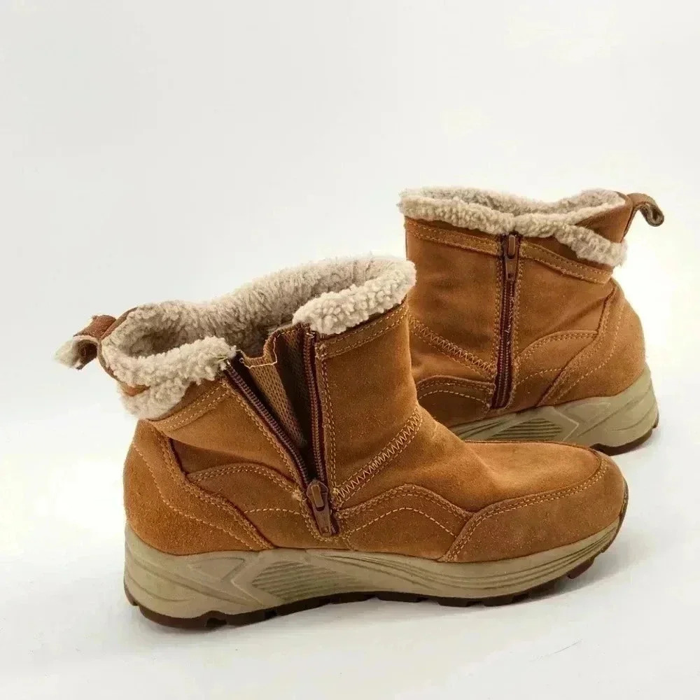 EARTH WINTER LEATHER ANKLE BOOTS - Picture 4 of 6